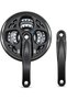 Bicycle Crankset with Triple Chainring, 170mm Crank Arms, Left & Right Crank Set with Chain Guard, Replacement Bike Drivetrain Chainwheel Assembly for Mountain Bikes, MTB & Bicycles – Black - 7