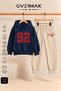 92 Printed Children's Hooded Sweatshirt Tracksuit Set - Ages 3-12