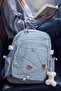 Backpack with Luggage Strap Blue - 3