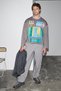 Levinson Men's Long Sleeve Printed Gray Sweatshirt - 4