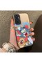 Samsung Galaxy M15 Compatible Cute Cartoon Cat and Mouse Case, Shock-Absorbing Structure, Matte Texture