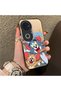 Vivo V50 Compatible Cute Cartoon Cat and Mouse Case, Shock-Absorbing Structure, Matte Texture