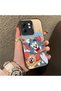 Infinix Smart 9 Compatible Cute Cartoon Cat and Mouse Case, Shock-Absorbing Structure, Matte Texture