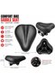 Wide Comfort Bike Seat, Padded Bicycle Saddle with Dual Spring Suspension, Shock Absorbing Replacement Seat for Electric Bike, E-Bike, Electric Scooter & Bicycle, Black, 25 × 21 × 9.5 cm - 8