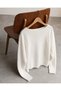 Crew Neck Ribbon Detailed Knitwear Cardigan - Ecru - 2