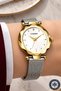 Silver-Gold Color Steel Cord Steel Case Women Wrist Watch Sdcms1103 - 4