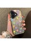 iPhone 16 Compatible Colorful Flower and Butterfly Case, Shock-Absorbing Structure, Matte Texture