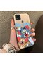 Poco C31 Compatible Cute Cartoon Cat and Mouse Case, Shock-Absorbing Structure, Matte Texture
