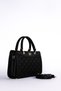 Quilted leather shoulder bag black - 3