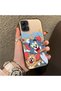 Samsung Galaxy A05 Compatible Cute Cartoon Cat and Mouse Case, Shock-Absorbing Structure, Matte Texture