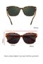 Rosa Leopard Black Trend Color Cornered Slanted Large Cut Sunglasses Glass Uv400 Protected - 2
