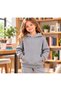 Girls' Hooded Oversized Sweatshirt with Kangaroo Pocket