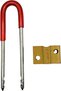 Heavy Duty Bicycle U Lock, Anti-Theft Bike Security Lock with Long Shackle, 2 Keys and Mounting Bracket, Durable Keyed U-Shaped Lock for Bikes, E-Bikes & Electric Scooters, Red/Gold - 5