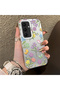 Samsung Galaxy S25 Fe Compatible Colorful Flower and Butterfly Case, Shock-Absorbing Structure, Matte Texture