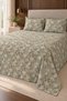 Rosella Floral Patterned Double Bedspread Set 240×260 cm – with 2 Pillowcases