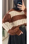 Siena Striped Knitwear - Brown & Ecru - 2