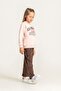 U.S. Polo Girls' Printed Two-Piece Tracksuit Set, Ages 4-9, Brown - 3