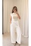 Foulard Detailed Pocketed Wide Leg Trousers - Ecru