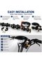 48V E-Bike LED Headlight with Horn, Key Ignition Switch & Battery Level Display, Electric Bicycle Front Light Assembly with 2 Keys, Wiring & Mounting Clamps for Electric Bikes & Scooters - 6