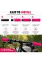 Bicycle Handlebar Grips, Pink Ribbed Rubber Bike Handle Grips, Anti-Slip Comfortable Replacement Grips for Kids Bikes & Bicycles, 1 Pair - 5