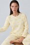 Women's Striped Comfortable Patterned Double Yellow Pajama Set 4797 - 2