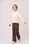 Girl's 8-14 Years Old Pearl Detailed Sweatshirt Cream