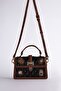 Quilted Brooch Handbag Black - 3
