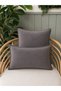 Pearl Velvet Textured Smoked Gray Cushion Cover - 3