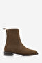 Women's Zippered Daily Boots Longa Light Brown Suede - 3