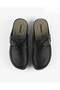 Women's Sabo - Black Faux Leather Slippers - Comfortable Supportive Structure, Soft Sole, Suitable for Daily Use - 6