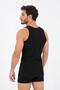 Men's Black Undershirts 6-Pack 100% Cotton Men's Classic Cut Comfortable Daily Underwear Special Boxed - 5