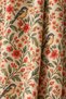 Terracotta Melody Bird & Wildflower Patterned Decorative Background Curtain |   Vintage Botanical Living Room Curtain - 4