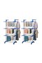 Pack of 2 - 3 Tier Foldable Clothes Drying Rack - Heavy Duty Laundry Clothes Horse with 360° Wheels - Stainless Steel Garment Rack for Indoor Outdoor