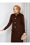 Women's Tight Knitted Suit with Buttoned Jacket and Skirt - 6