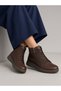 Kemal Aygün-Mammamia Women's Leather Boots |   Lace-Up, External Zipper, Soft Sole - 2