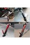 Adjustable Kickstand for E-Bike, Electric Scooter, Bicycle & Motorcycle – Heavy Duty Folding Side Stand with Height Adjustment, Anti-Slip Foot, Return Spring & Mounting Hardware, Red/Black - 3