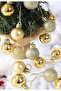 3-Piece Christmas Tree Ornament Set 12-Piece Gold Pine Tree Balls 12-Piece Pine Tree Bells 10-Meter Fairy Led Light - 8