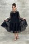 Black Lace Bagged Children's Evening Dress Graduation Gown Aby257 - 2
