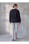 Women's Plus Size Blouse Long Sleeve Crew Neck Zigzag Printed Ring Detail Black - 6