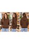 Girls' Hooded Oversized Sweatshirt with Kangaroo Pocket - 2