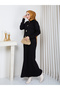 Women's Tight Knitted Suit with Buttoned Jacket and Skirt - 5
