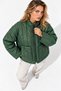 Women's Green Zippered Foldable Oversize Coat - 4
