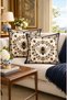 Digital Printed Throw Pillow Cover. Smoked Bee Patterned Suede with Double-Sided Hidden Zipper 43X43Cm Set of 2
