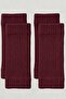 2 Pairs of Women's Short Ribbed Knit Accessory Leg Warmers