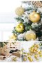 3-Piece Christmas Tree Ornament Set 12-Piece Gold Pine Tree Balls 12-Piece Pine Tree Bells 10-Meter Fairy Led Light - 5