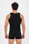 Men's Black Undershirts 6-Pack 100% Cotton Men's Classic Cut Comfortable Daily Underwear Special Boxed - 4