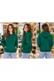 Girls' Hooded Oversized Sweatshirt with Kangaroo Pocket - 2