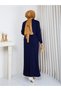 Women's Tight Knitted Suit with Buttoned Jacket and Skirt - 7