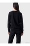 Alita City Black Knitwear Plain Women's Cardigan with a Difference - 4