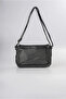 Washable Leather Cross Shoulder Bag Multi-Compartment Soft Textured Stylish Daily Bag Black 18168